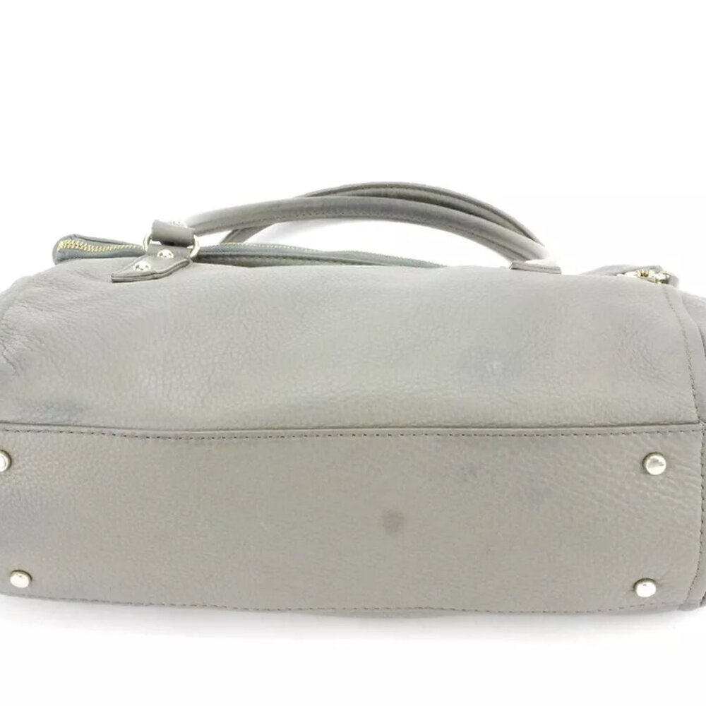 kate spade Tote Bag spade mark gray gray leather Authentic - Picture 6 of 8